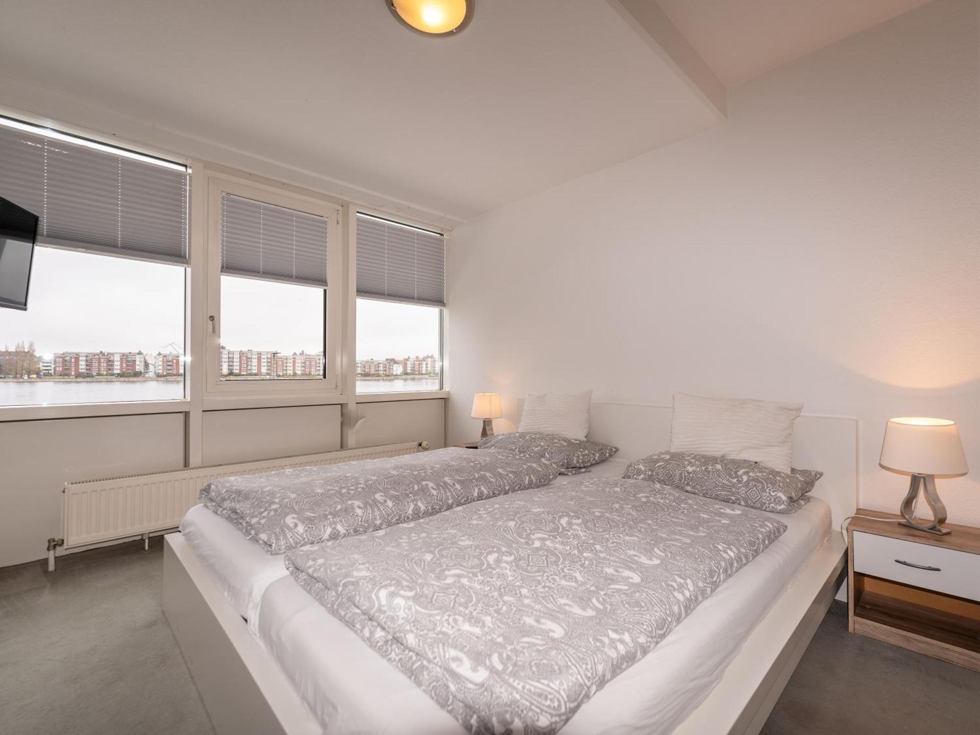 089 Fewo Skyline, direkte Strandlage, Blick auf den Hafen Wilhelmshaven Exterior foto